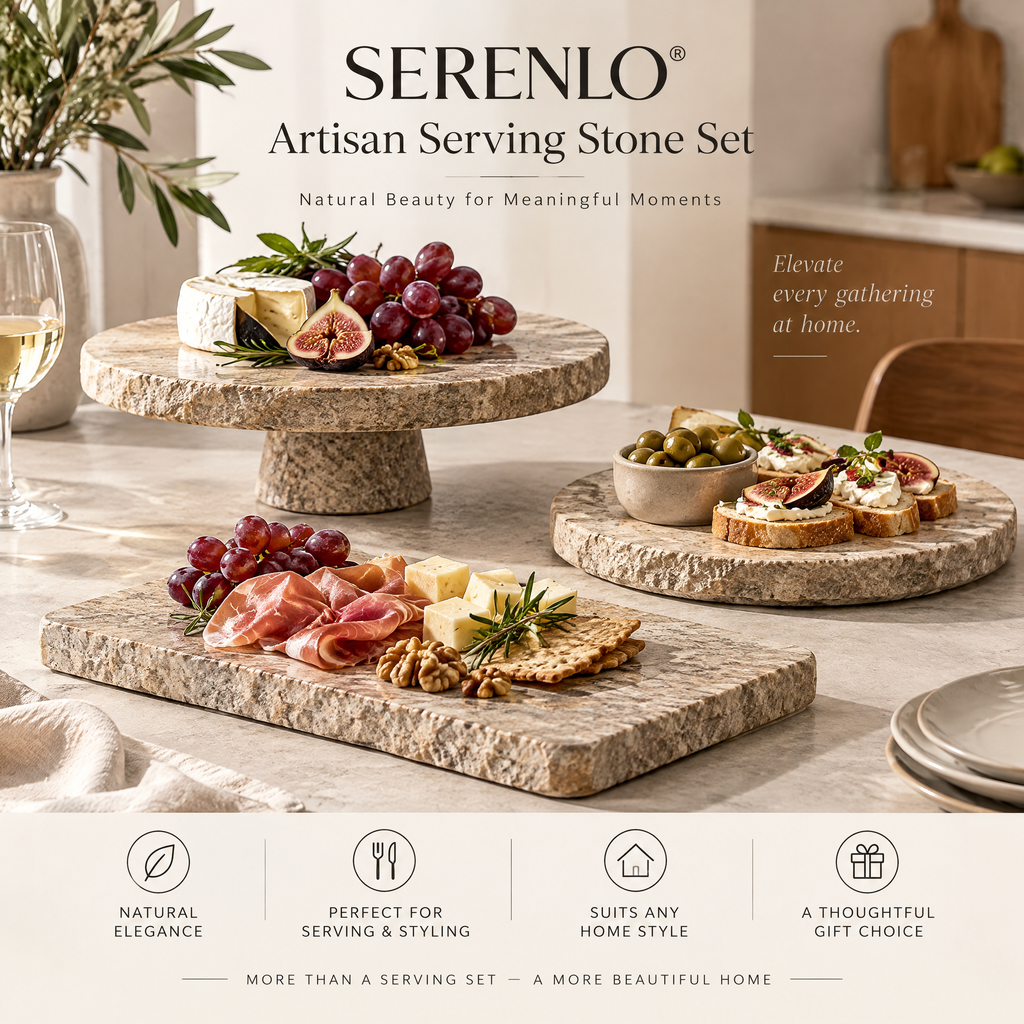 SERENLO™ Artisan Serving Stone Set