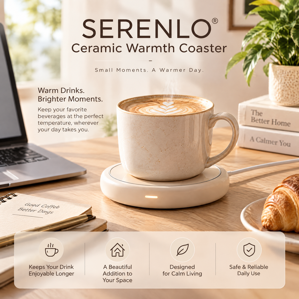 SERENLO™ Ceramic Warmth Coaster
