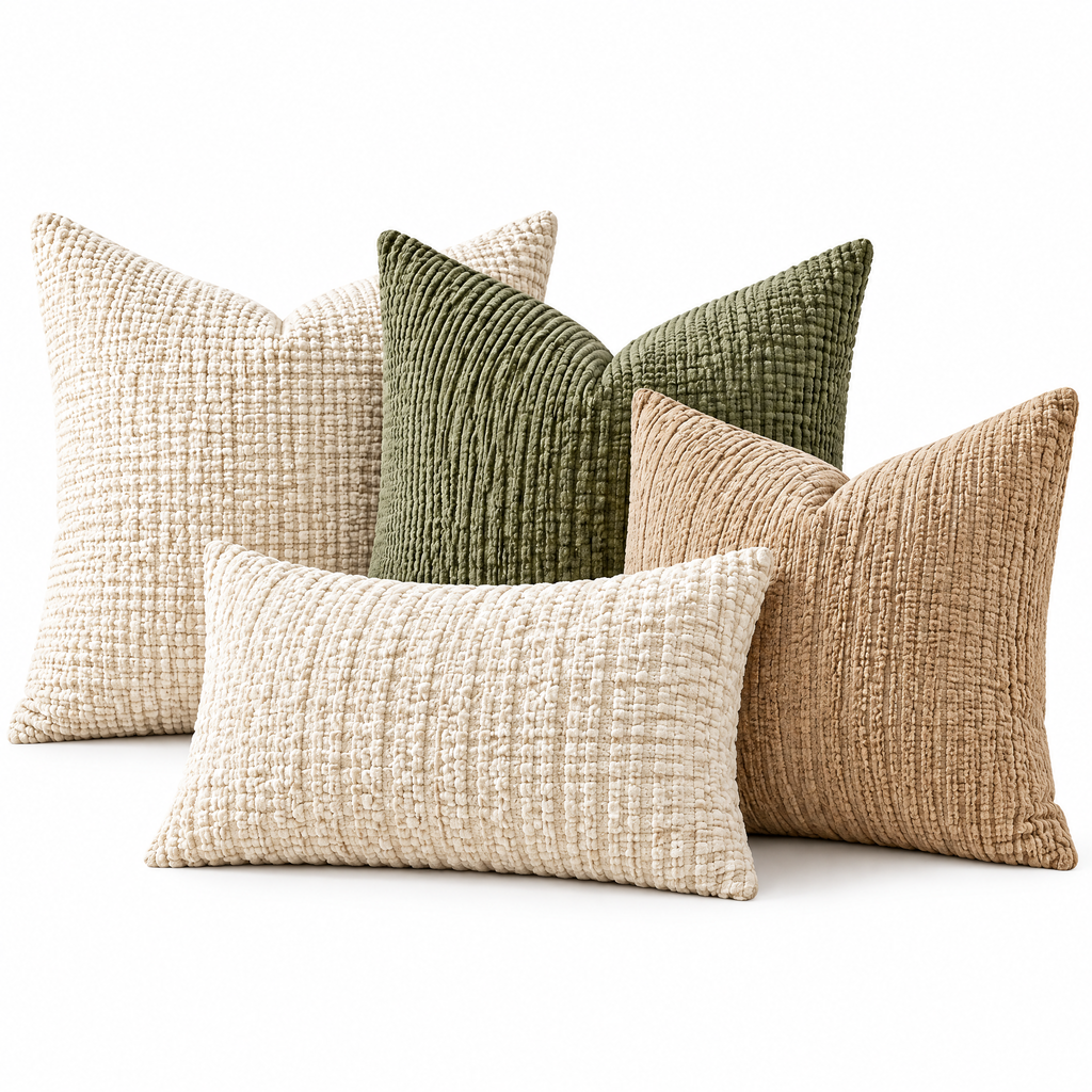 SERENLO™ Textured Harmony Pillow Cover Set