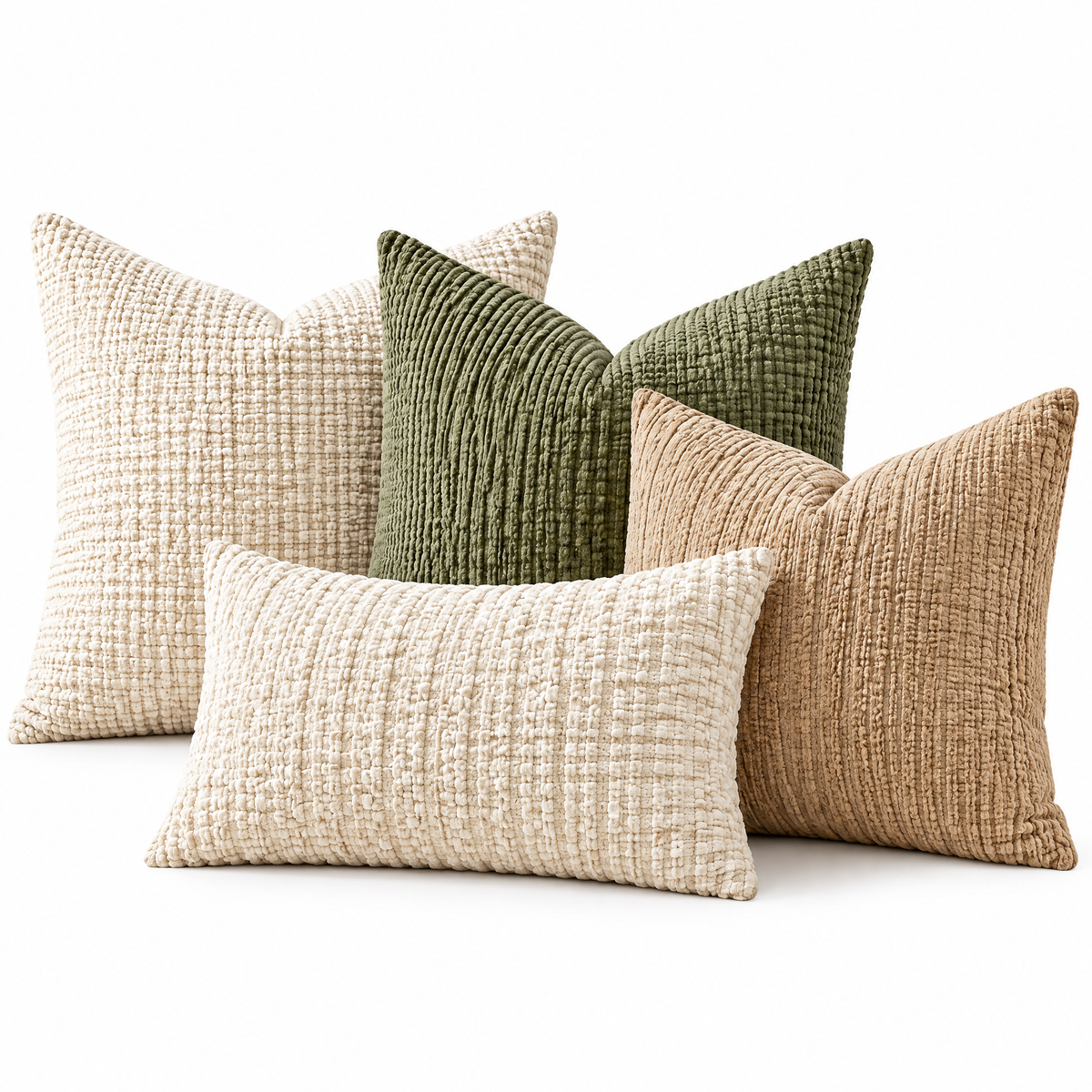 SERENLO™ Textured Harmony Pillow Cover Set