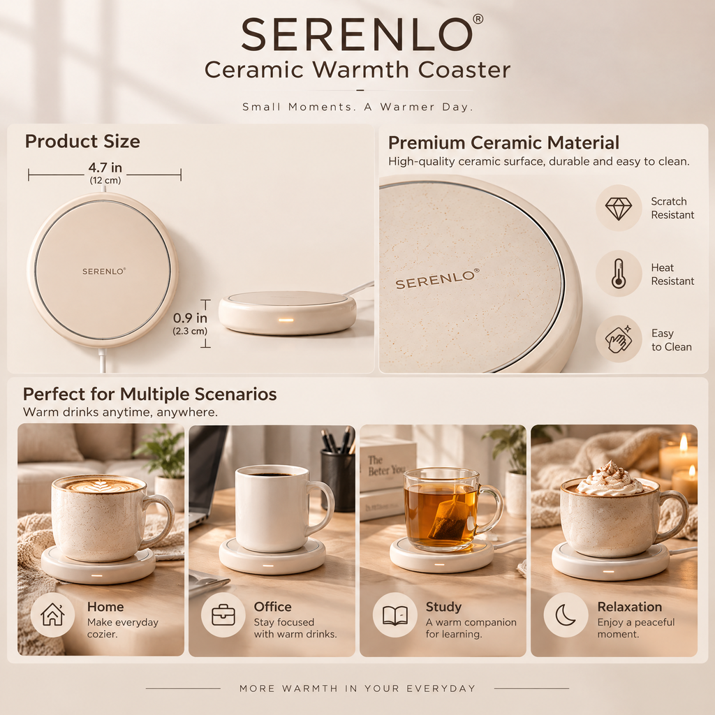 SERENLO™ Ceramic Warmth Coaster