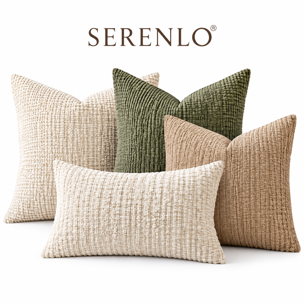 SERENLO™ Textured Harmony Pillow Cover Set