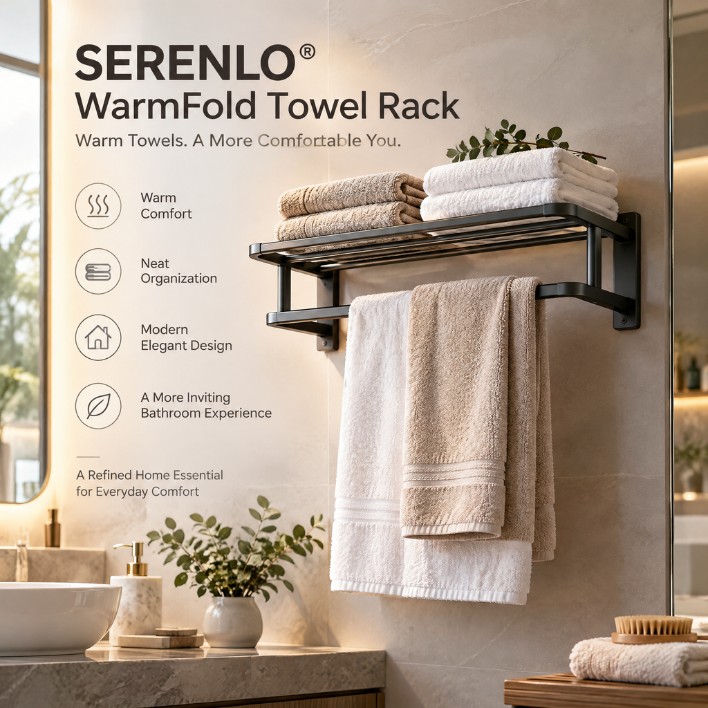 SERENLO™ WarmFold Towel Rack