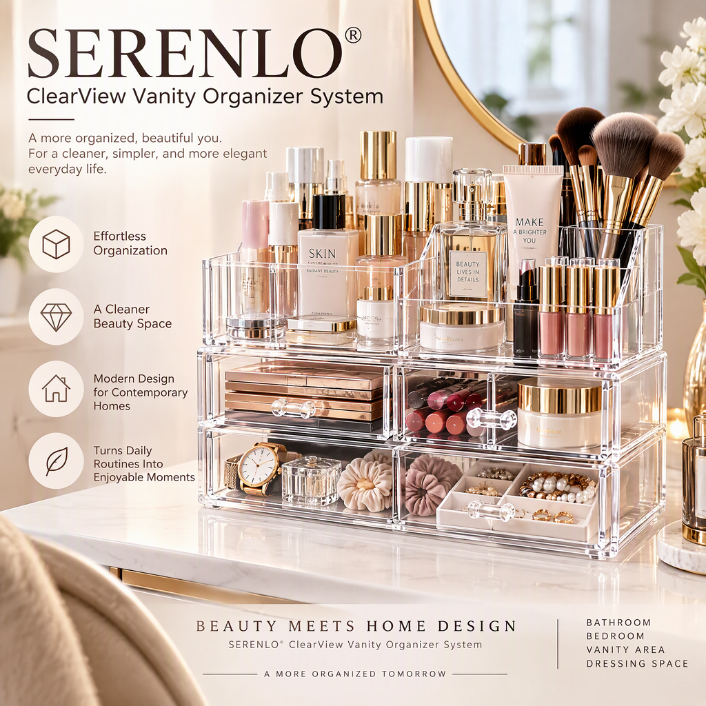 SERENLO™ ClearView Vanity Organizer System