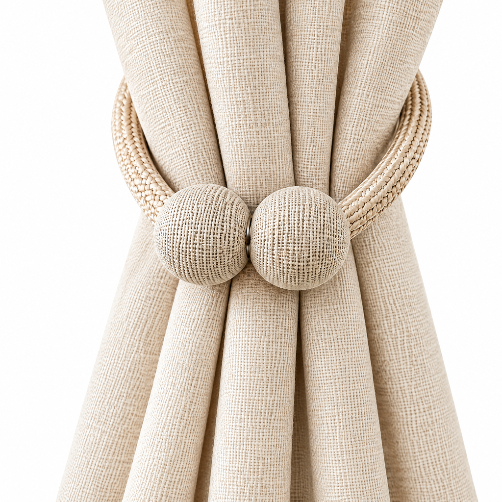 SERENLO™ Magnetic Linen Curtain Holdback