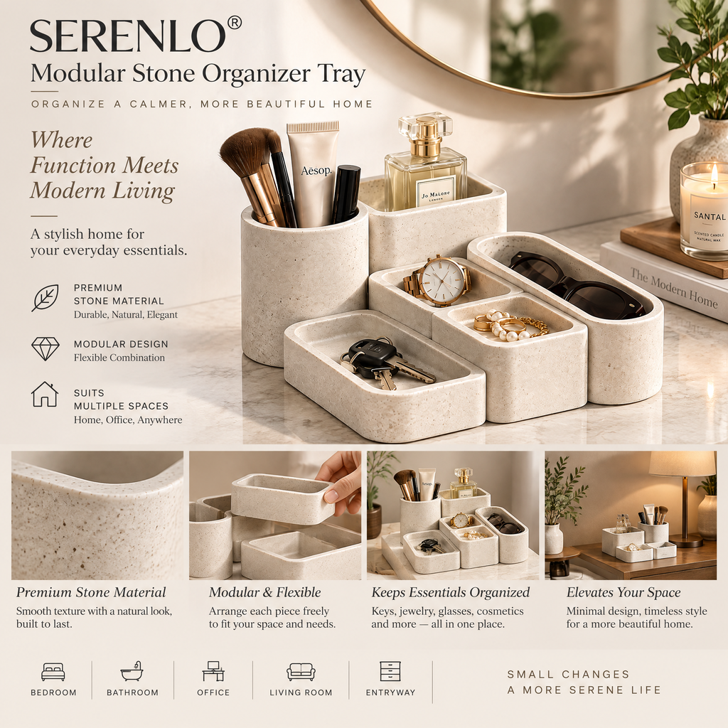 SERENLO™ Modular Stone Organizer Tray